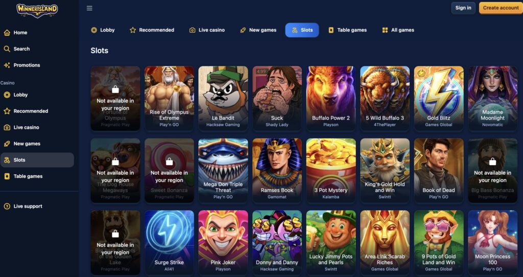 Best Credit Card Casino For Live Dealers - Winner Island 
